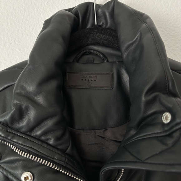 BLANKNYC Faux Leather Puffer Vest with Belt Black - Picture 4 of 9